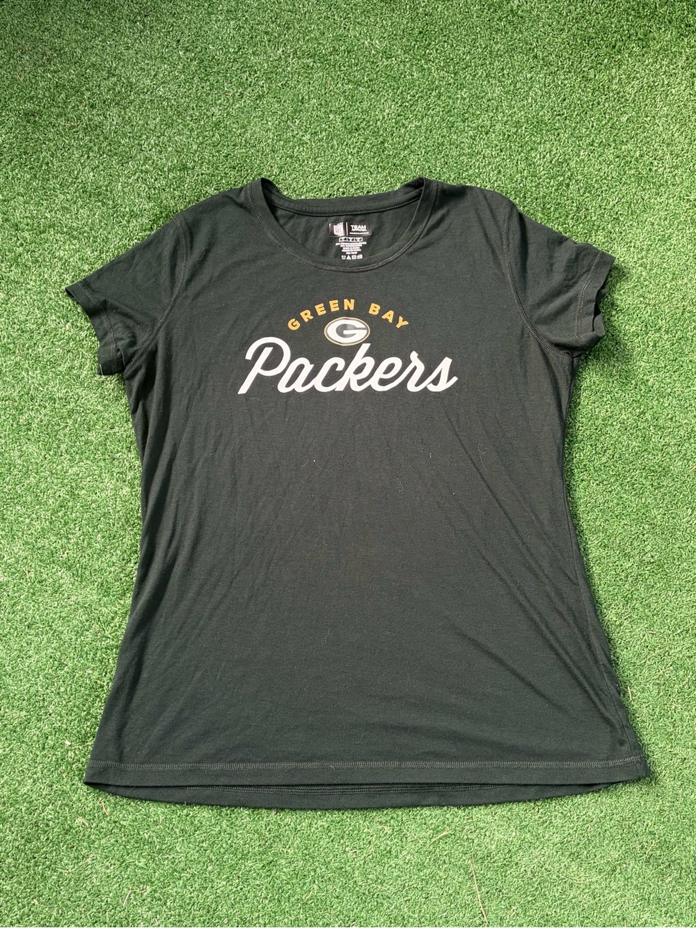 Team Apparel Green Bay Packers Black Short Sleeve Tee